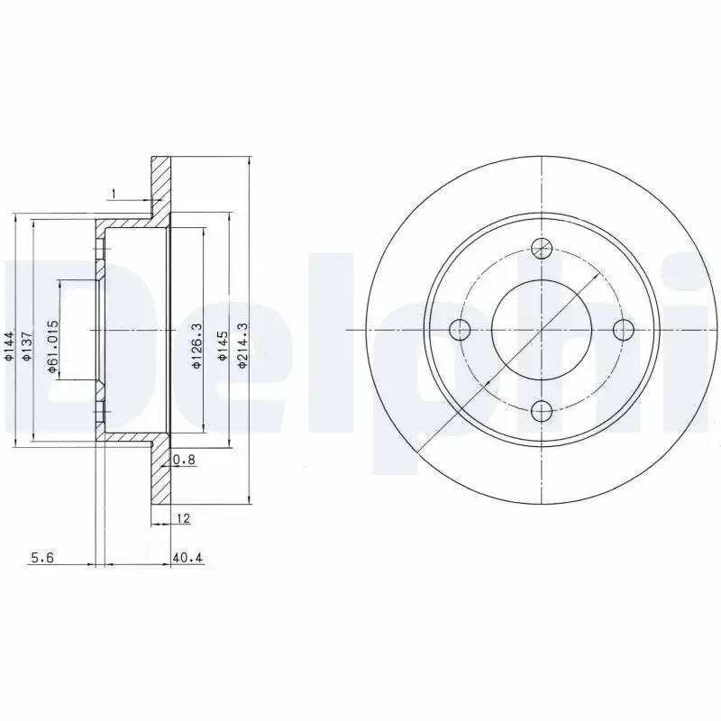 Bremsscheibe DELPHI BG2566