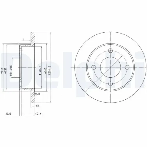 Bremsscheibe DELPHI BG2566 Bild Bremsscheibe DELPHI BG2566