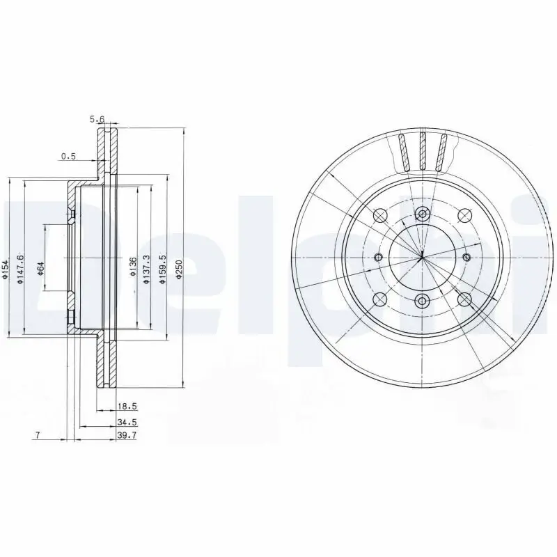 Bremsscheibe DELPHI BG2583