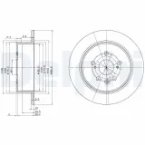 Bremsscheibe Hinterachse DELPHI BG2594