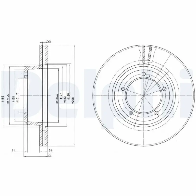 Bremsscheibe DELPHI BG2612C