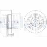 Bremsscheibe Hinterachse DELPHI BG2614