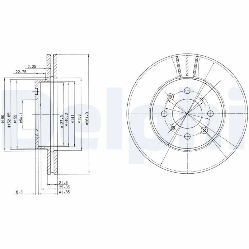 Bremsscheibe DELPHI BG2615