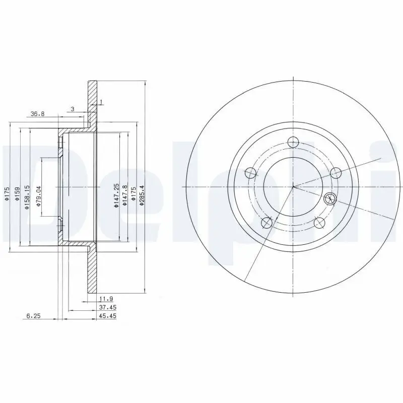 Bremsscheibe Vorderachse DELPHI BG2622