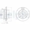 Bremsscheibe Vorderachse DELPHI BG2632 Bild Bremsscheibe Vorderachse DELPHI BG2632
