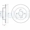Bremsscheibe Hinterachse DELPHI BG2634 Bild Bremsscheibe Hinterachse DELPHI BG2634