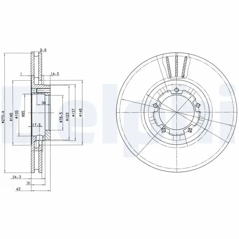 Bremsscheibe DELPHI BG2663