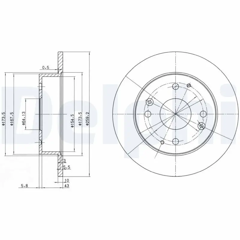 Bremsscheibe DELPHI BG2666