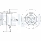 Bremsscheibe Hinterachse DELPHI BG2676