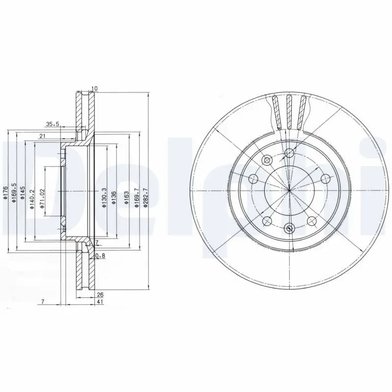 Bremsscheibe DELPHI BG2688