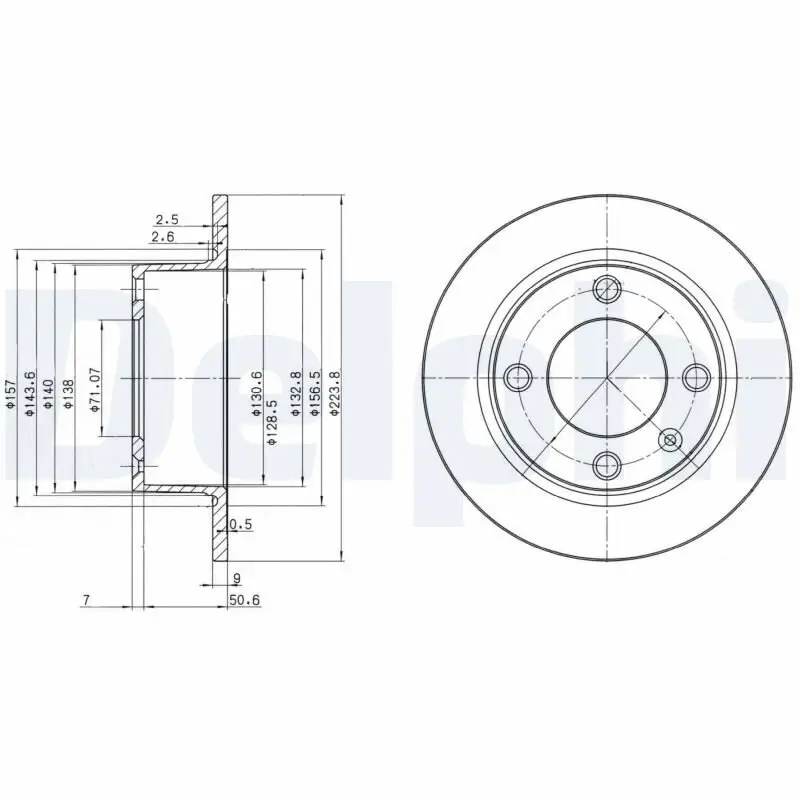 Bremsscheibe Hinterachse DELPHI BG2691