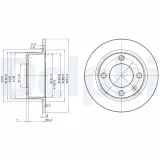 Bremsscheibe Hinterachse DELPHI BG2691