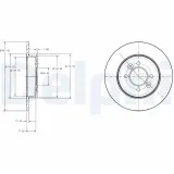 Bremsscheibe Hinterachse DELPHI BG2694