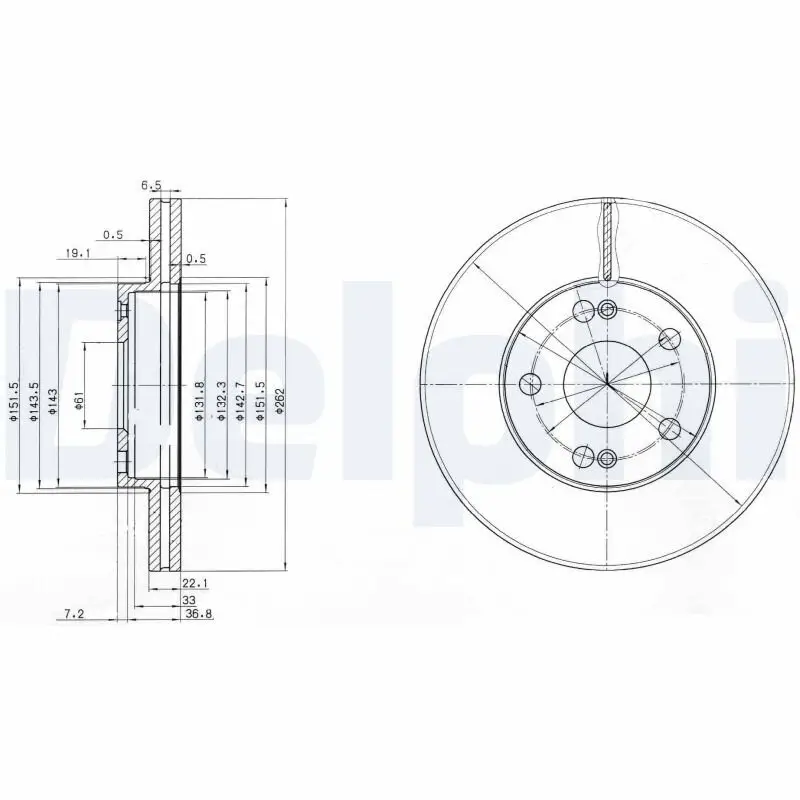 Bremsscheibe Vorderachse DELPHI BG2695
