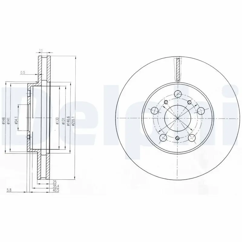 Bremsscheibe DELPHI BG2711