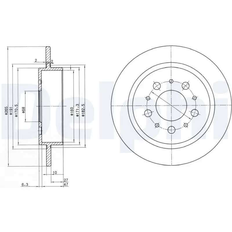 Bremsscheibe DELPHI BG2718