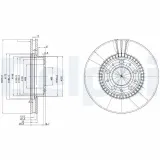 Bremsscheibe Vorderachse DELPHI BG2719