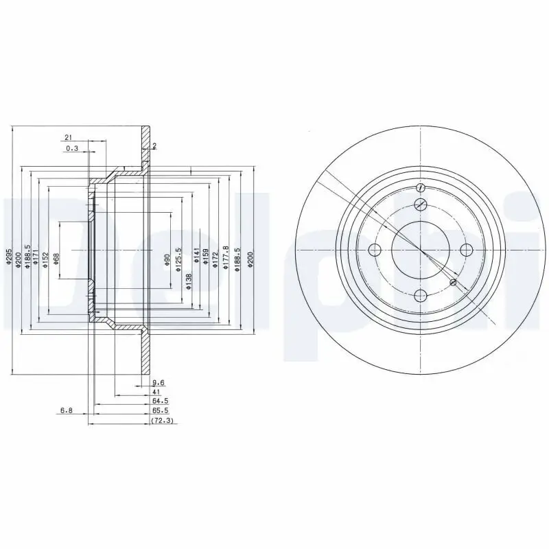 Bremsscheibe DELPHI BG2721