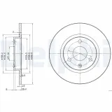 Bremsscheibe Vorderachse DELPHI BG2724