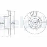 Bremsscheibe Vorderachse DELPHI BG2737