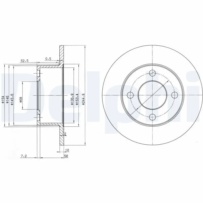 Bremsscheibe DELPHI BG2747
