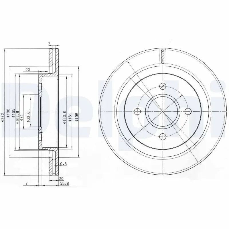 Bremsscheibe DELPHI BG2758
