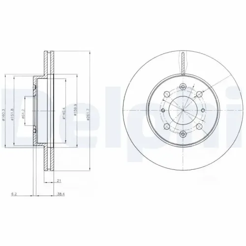 Bremsscheibe DELPHI BG2759 Bild Bremsscheibe DELPHI BG2759