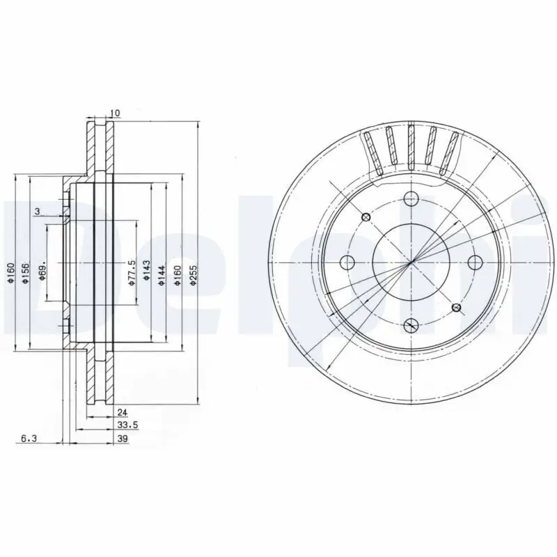 Bremsscheibe DELPHI BG2763