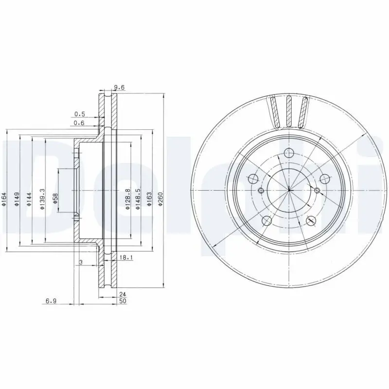 Bremsscheibe DELPHI BG2767