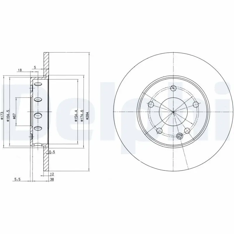 Bremsscheibe Vorderachse DELPHI BG2769