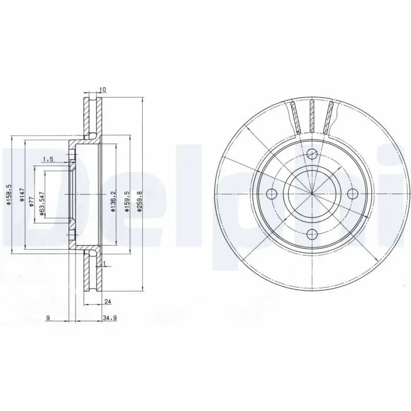 Bremsscheibe DELPHI BG2780