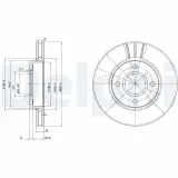 Bremsscheibe Vorderachse DELPHI BG2780