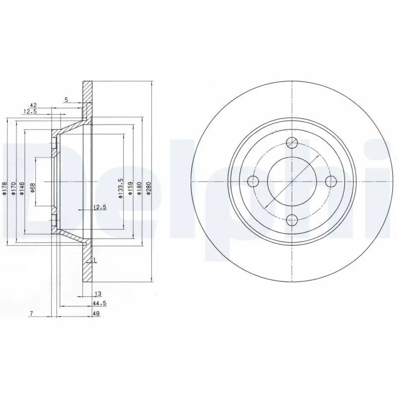 Bremsscheibe DELPHI BG2783