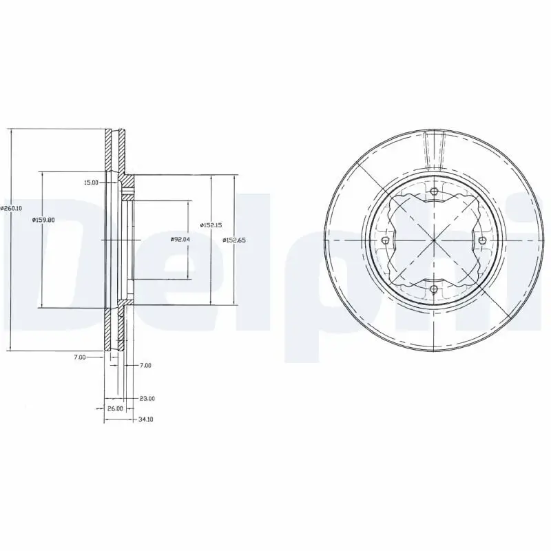 Bremsscheibe DELPHI BG2798