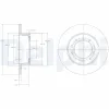 Bremsscheibe DELPHI BG2799 Bild Bremsscheibe DELPHI BG2799