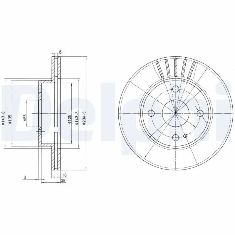 Bremsscheibe DELPHI BG2802