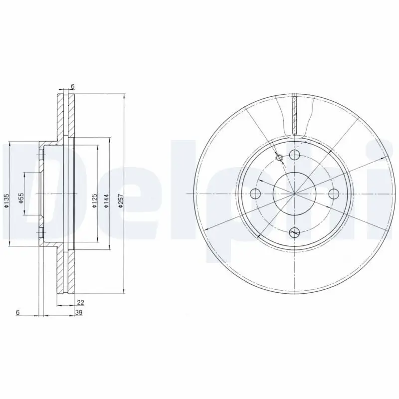 Bremsscheibe DELPHI BG2804