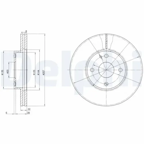 Bremsscheibe DELPHI BG2804 Bild Bremsscheibe DELPHI BG2804