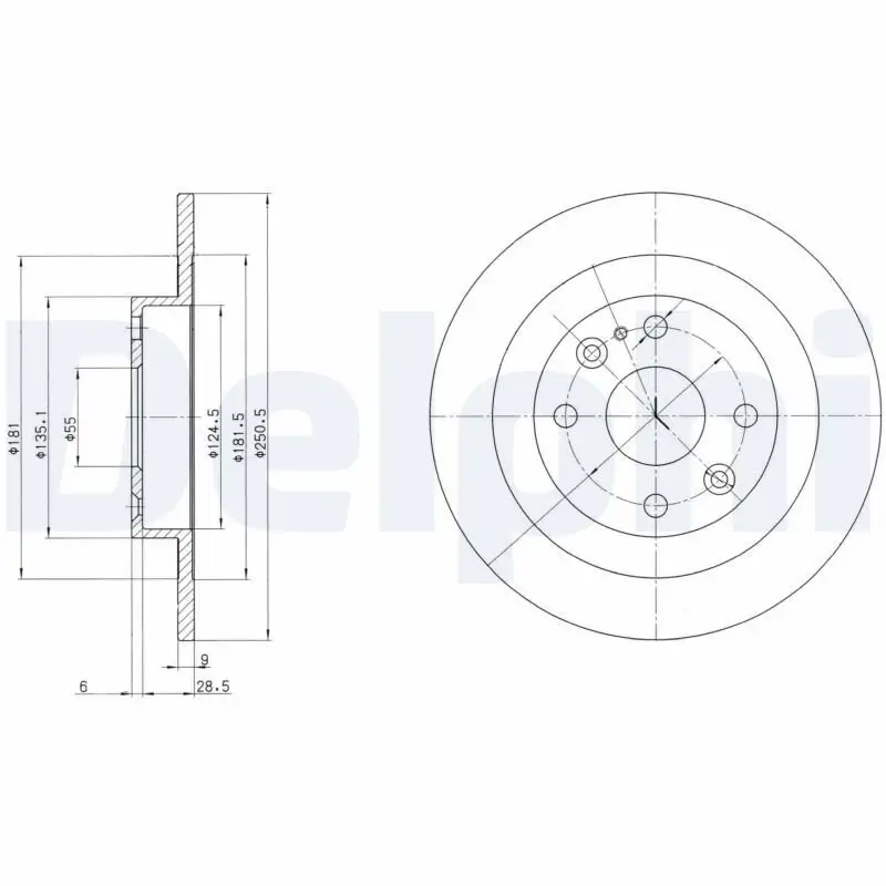 Bremsscheibe DELPHI BG2805