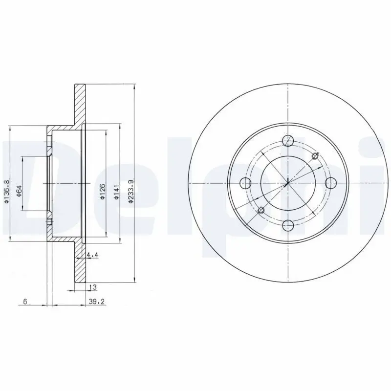 Bremsscheibe DELPHI BG2809