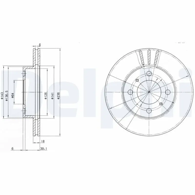 Bremsscheibe DELPHI BG2810