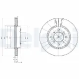 Bremsscheibe Vorderachse DELPHI BG2814