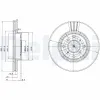 Bremsscheibe Vorderachse DELPHI BG2815