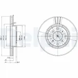 Bremsscheibe Vorderachse DELPHI BG2815