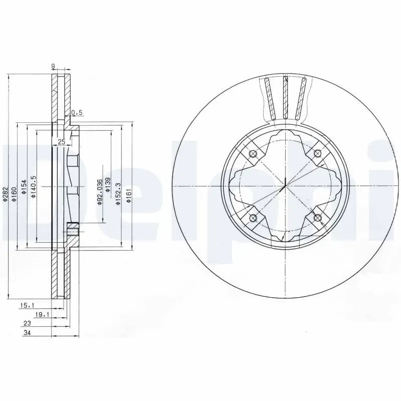 Bremsscheibe DELPHI BG2816