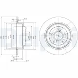 Bremsscheibe Hinterachse DELPHI BG2826