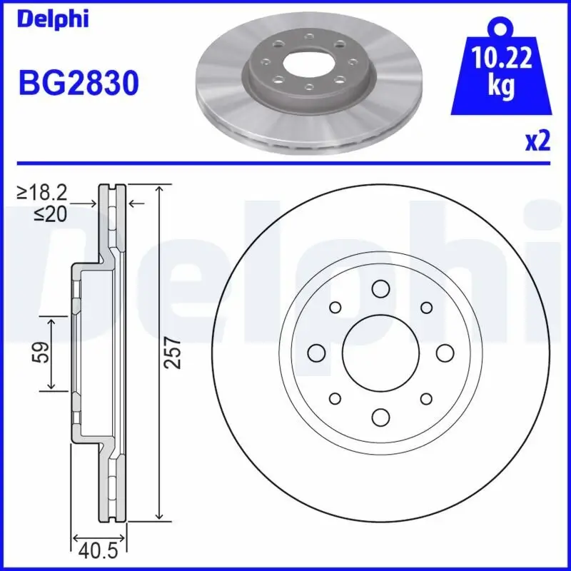 Bremsscheibe DELPHI BG2830