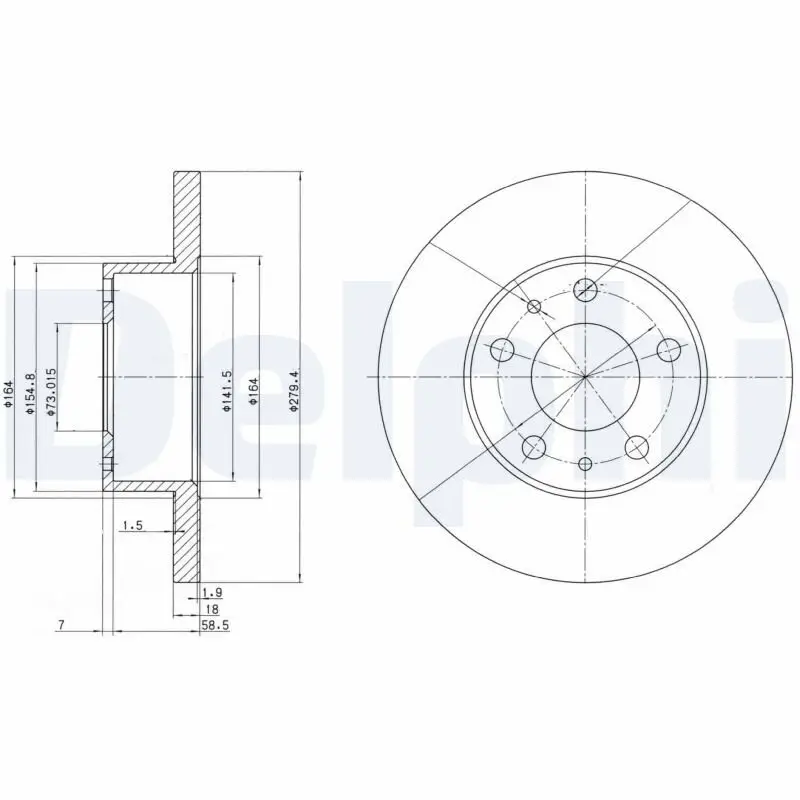 Bremsscheibe DELPHI BG2845