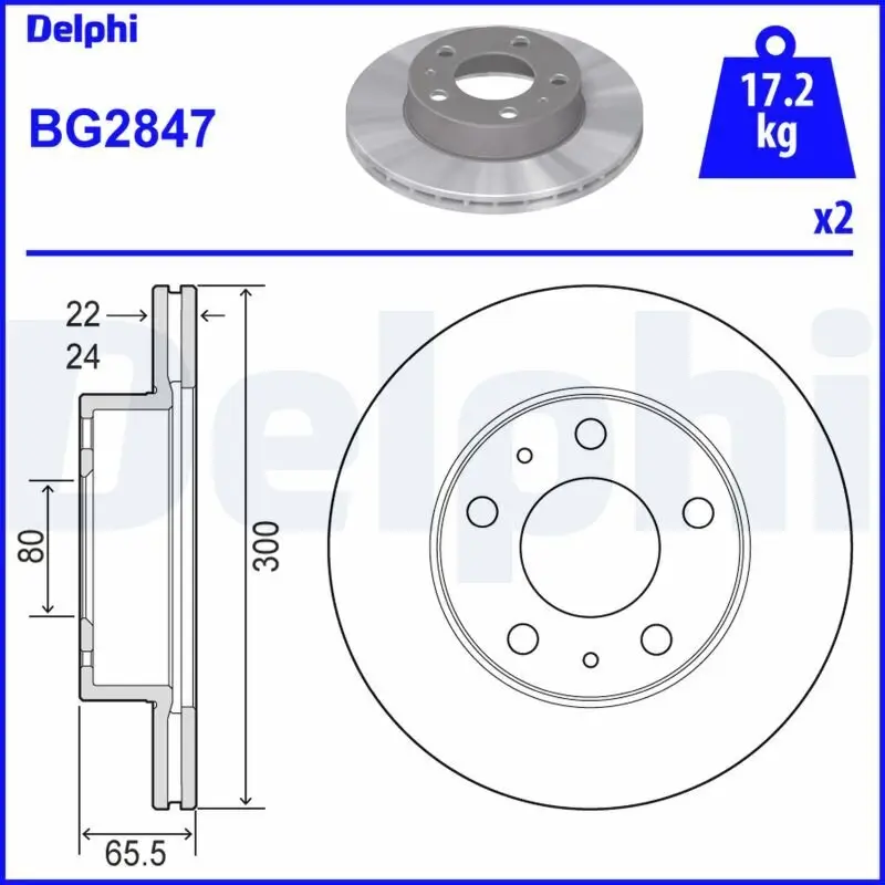 Bremsscheibe DELPHI BG2847