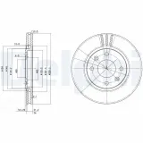 Bremsscheibe Vorderachse DELPHI BG2871